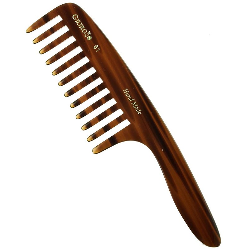Giorgio G61 Large Coarse Hair Detangling Comb, Wide Teeth for
