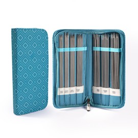 Coopay Double Pointed Knitting Needles Set, Sock Needles Set, DPN Knitting Needles Short 20cm, Double Ended Knitting Needles with Case, Double Point Needles for Socks, Mittens and Small Projects