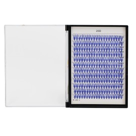 Bodermincer D Curl 240pcs 20D Red Color/Blue Color/Black Color/Brown Color/Purple Color Lashes Cluster Eyelashes False Eyelashes Eyelash Extension (10mm, Blue)