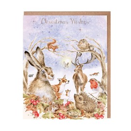 Wrendale Designs Christmas Cards Pack of 8 Walking in a Winter Wonderland Woodland Animals Card Pack