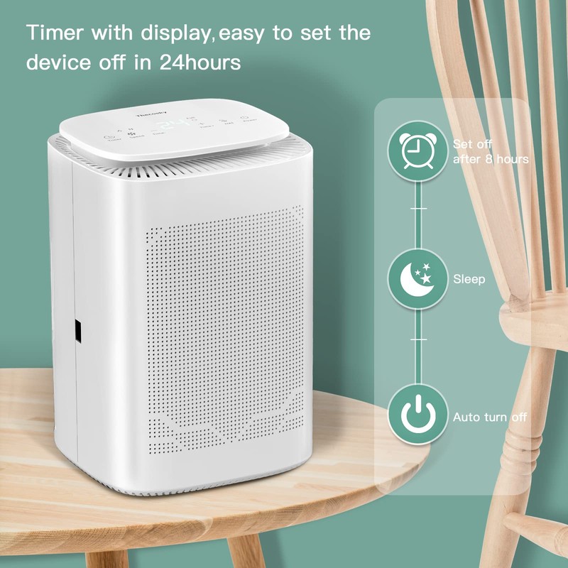 Dehumidifier and Air Purifier Combo,HEPA H13 Filter and Negative Air