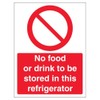 V Safety No Food Or Drink In Refrigerator - Portrait