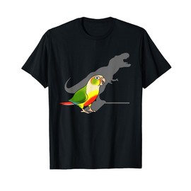 Funny Birb Memes T-rex shadow Green Cheeked Pineapple Conure T-Shirt