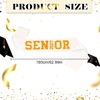 10Pcs White Senior 2027 Satin Sashes with Orange Glitter Letters-