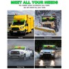 HLAUTO 6Z4J Emergency Dash Strobe Lights: 2x16.8 inch Green Amber