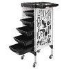 Salon Trolley Cart on Wheels, Multifunction 5 Drawer Hair Stylist