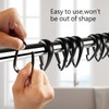 Top-spring Shower Curtain Hooks Black Plastic Shower Curtain Rings, Drop