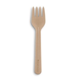 BIOZOYG Paper Fork, 16.5 cm, Brown, Catering Accessories, Party Forks Made of Paper, Dimensionally Stable, Environmentally Friendly and Plastic-Free, Snack Fork, Biodegradable, Party Forks, Pack of