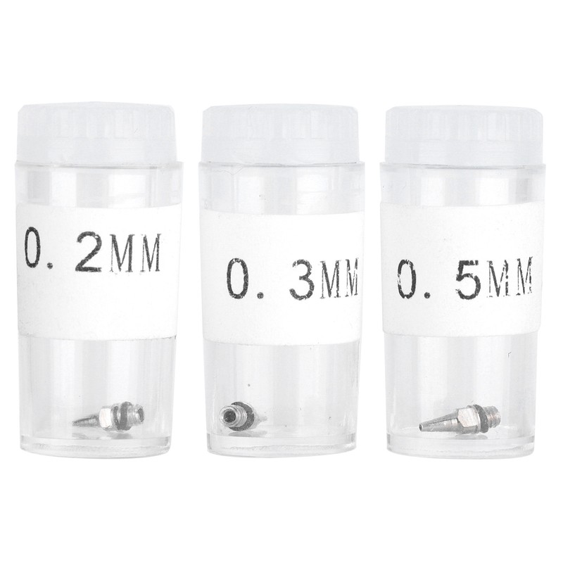 Airbrush Needles Replacement Parts with 0.2/0.3/0.5mm Nozzle for Airbrush Spray