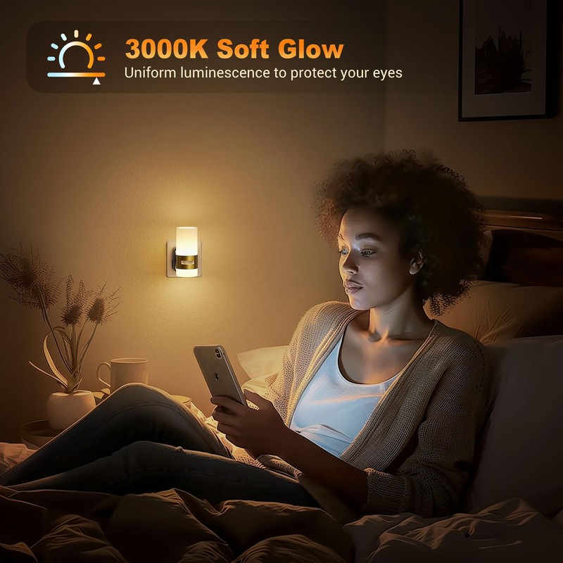 JandCase Motion Sensor Night Light Plug in, 1 Pack Motion