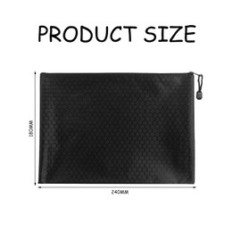 1 Piece Wallet, Bank Bag, A5 File Folder, Zipper Wallet, Cash Storage Bag, Banknote Bag, Perfect for Takeout (Black)