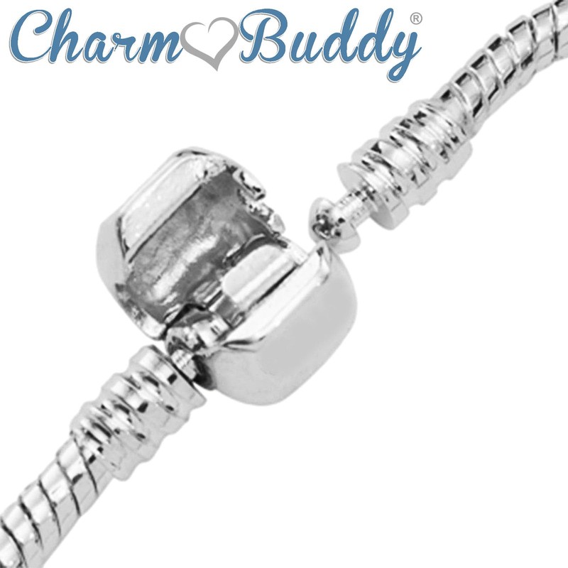 Granddaughter Silver Starter Charm Bracelet with Pendant and Gift Box
