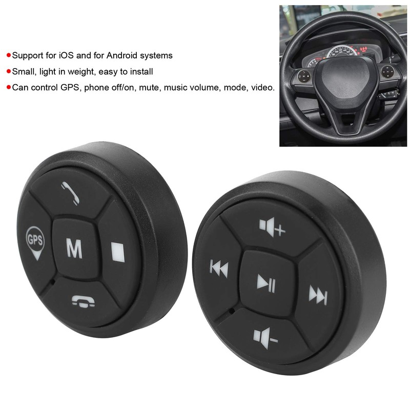 Wireless Remote Control with Luminous Buttons, Steering Wheel Control Button