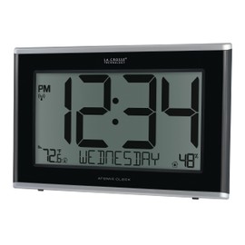 La Crosse Technology 513-05867-INT Extra-Large Atomic Digital Clock with Indoor Temperature and Humidity