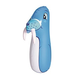 Bestway Up In and Over Inflatable Punching Bag for Kids - Free-Standing Bounce Back Punching Bag - Walrus Bop Bag