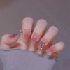 24 Nail Pieces, Ribbon, Pink, Art-of-Age Nail Tips, Receptions, Parties,