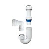Universal Adjustable Swivel P Trap with Anti-Slip Ring, Telescopic Sink