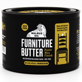 Walrus Oil - Furniture Butter, Paste Wax Wood Finish. 100% Natural, VOC-Free. 16 oz
