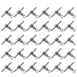 PATIKIL 88lb Fishing Swivels 30pcs 3-Way T-Shaped Brass Swivel Sleeve Fishing Tackle High Strength Cross Line Swivels for Freshwater and Saltwater (#3)