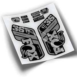Ref: VP430 Sticker Compatible with Fox 36 Fork 2021-2025 Two Tone MTB Stickers Stickers Stickers for Mountain Bikes (Silver)