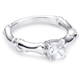 Esprit Women's Ring Bamboo Unique Sterling Silver 925 Size: 58 (18.5) ESRG-91343.A.18