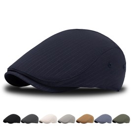 AUNGCSHE 8 Colours Available Flat Cap Men's Beret Cap, Adjustable Beret Cap, Flat Cap Suitable for Everyday Use, Mountaineering, Hiking and Travel, navy, Unit size