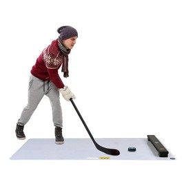 Hockey Revolution My Shoot PAD Hockey Shooting Board Plus Passer - Professional-Grade Practice Surface with Rebounder for Passing & Stickhandling - Portable Sports Training Equipment - 30" x 60"