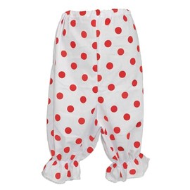 The Dragons Den Adults White & Red Short Length Polka Dot Panto Dame Bloomers Pantomime Red Nose Fancy Dress [S-M]