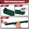 3/8 inch Offset Extension Wrench, Impact Ready Socket Wrench Universal