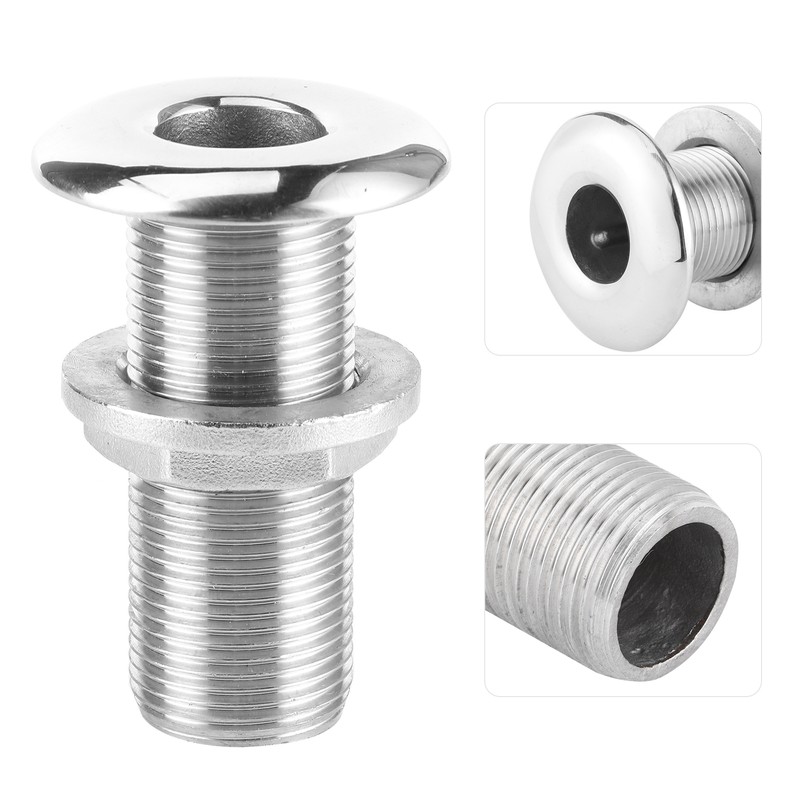316 Stainless Steel Thru Hull Water Drain Hose Barb Hardware