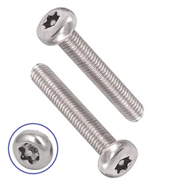 TERF® M5 X 20mm Pan Head Security Torx Machine Screws M5 (5mm) X 20mm Tamper Resistant Torx Socket Pan Head Machine Screws (Bolt) - Pack of 10
