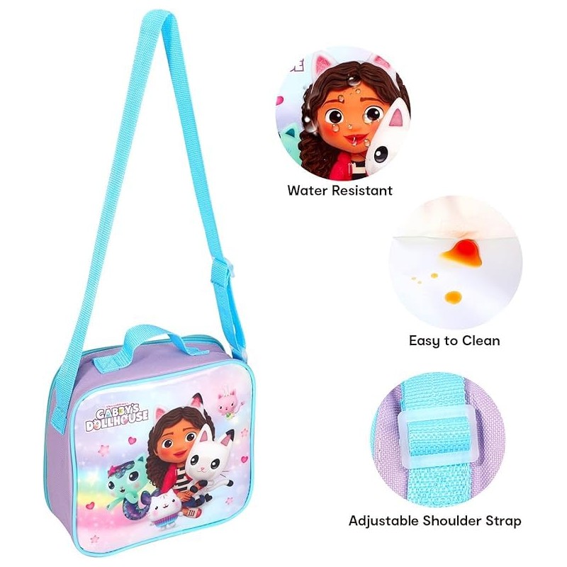 TDL Gabby’s Dollhouse Lunch Bag – Insulated Kids Lunch Box