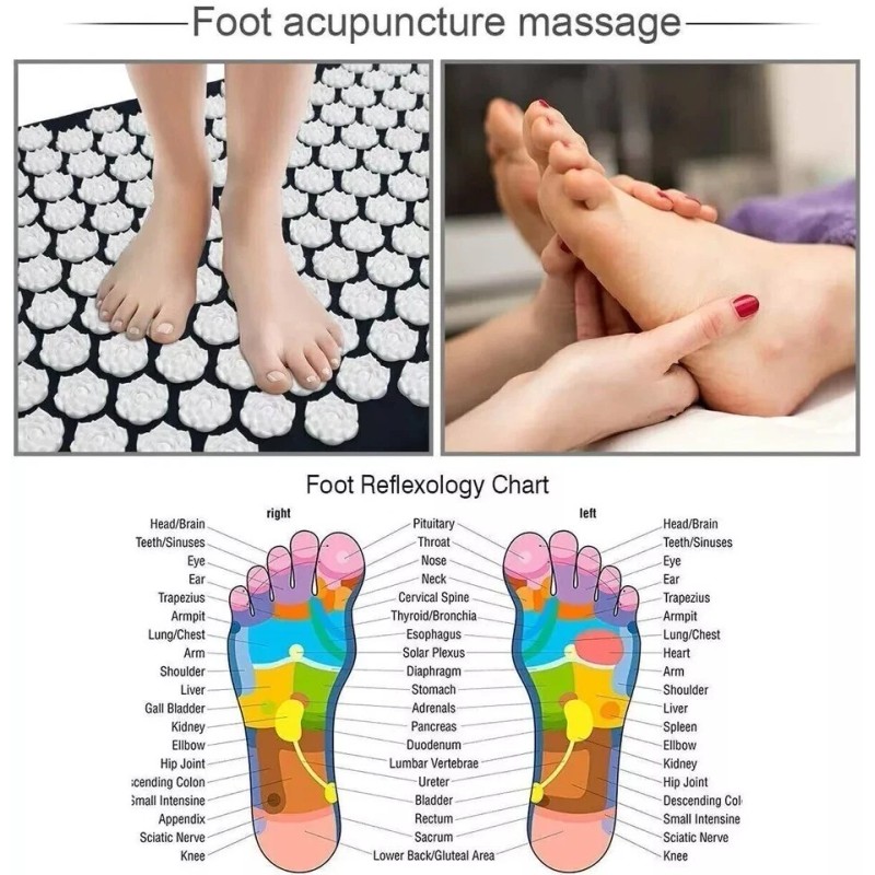 Shoptrendys Acupressure Mat & Pillow Massage Set For Neck Back