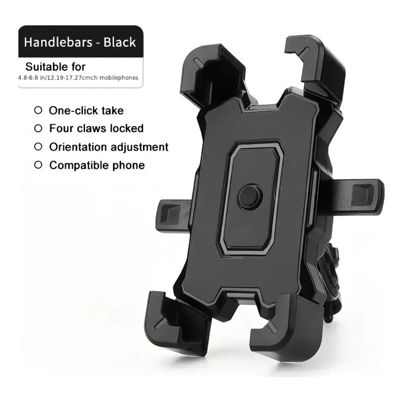 Soporte Para Celular Moto Bicicleta Savefree Fijación Segura Negro