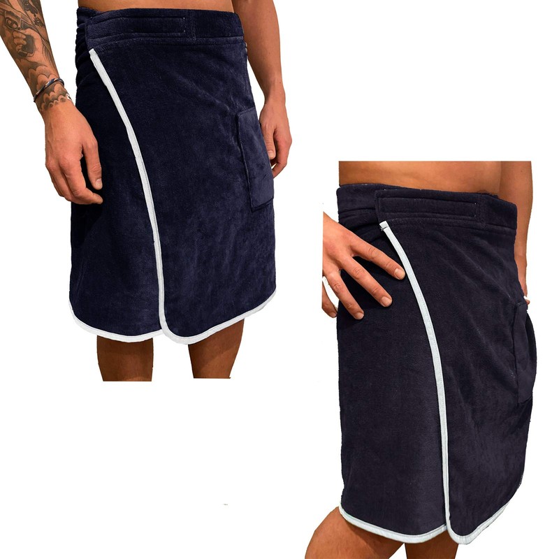 HOMELEVEL Men's Sauna Kilt - Bath Towel for Spa -