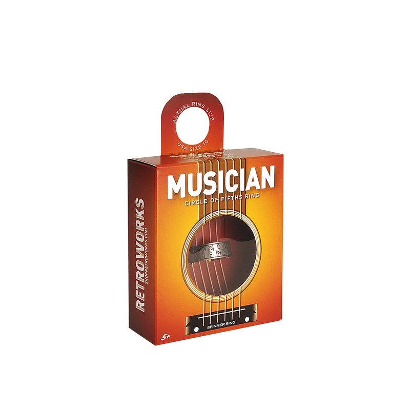 Musicians Transposition Spinner Ring - US Size 08