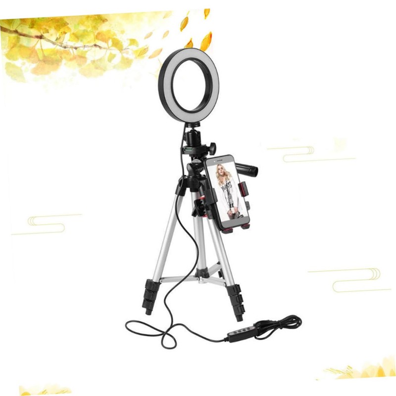 jojofuny Dimmable Tripod Stand Phone Holder for Live Streaming Video