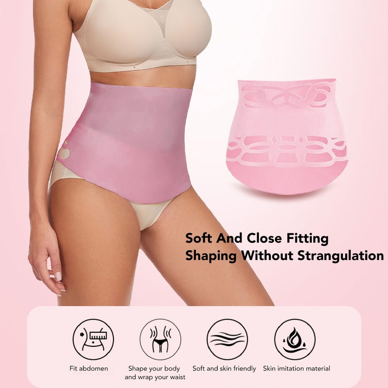 Silicone Waist Girdle Women Belly Fat Tummy Control Summer Hollow