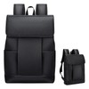 Amexo Backpack for Men Women PU Leather Daypack Black Extra