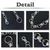 White Fang AZ164 Wallet Chain, Skull Belt, Stylish, Wallet, Lock,