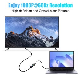 TEKERA DisplayPort to VGA Adapter (Male to Female), Gold-Plated VGA to DisplayPort Converter for Computer, Desktop, Laptop, PC, Monitor, Projector, HDTV