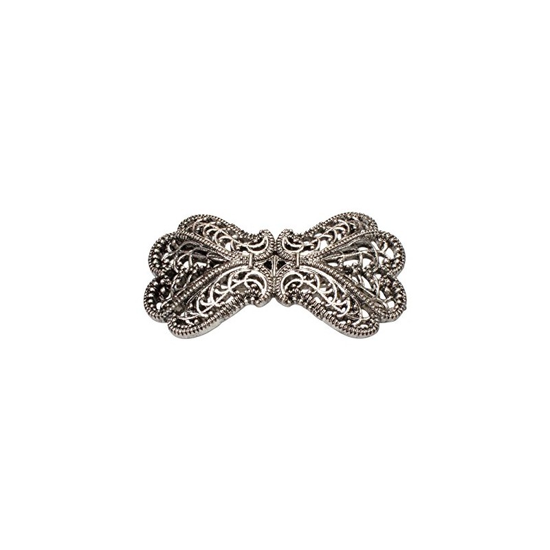Alpenflüstern API107 Antique Silver Tone Bow Brooch, Metal, Without Stone