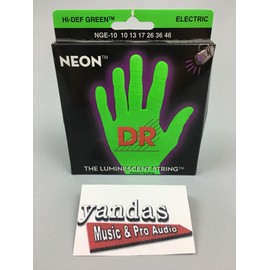 DR Strings Hi-Def NEON Green Coated Lite 7-String Electric Guitar Strings (9-52)