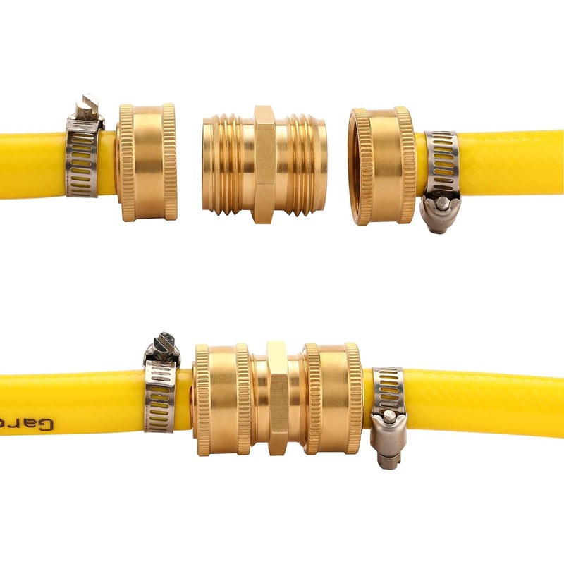 2 Pack 3/4 Inch Brass Garden Hose Adapter Male to
