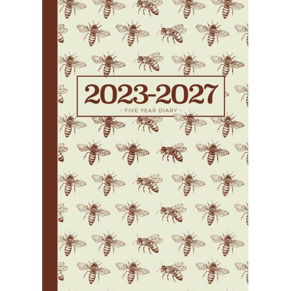 5 Year Diary 2023-2027 | A4 Classic Bumble Bees on