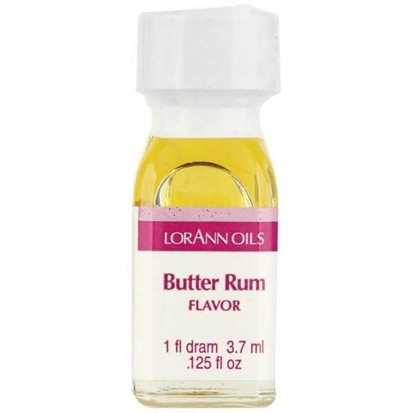LorAnn Butter Rum SS Flavor, 1 dram bottle (.0125 fl oz - 3.7ml - 1 teaspoon) - 12 Pack