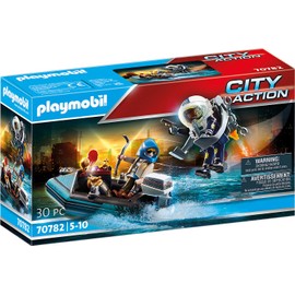 Playmobil Police Jet Pack with Boat