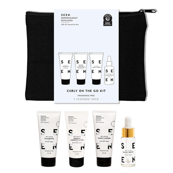 SEEN Curly On The Go Kit, Fragrance Free - Non-Comedogenic