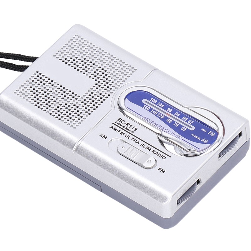 Mini AM FM Radio Manual Operation Easy Adjustment Memory Function