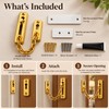 Stainless Steel Door Chain Lock, Heavy Duty Spring Loaded Press